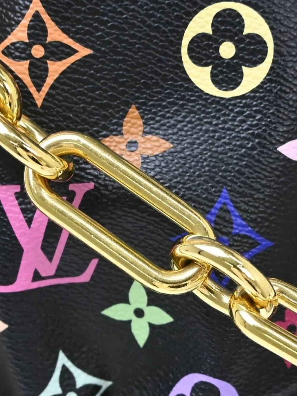 Louis Vuitton Black Multicolor Judy GM 2way Handbag M40254